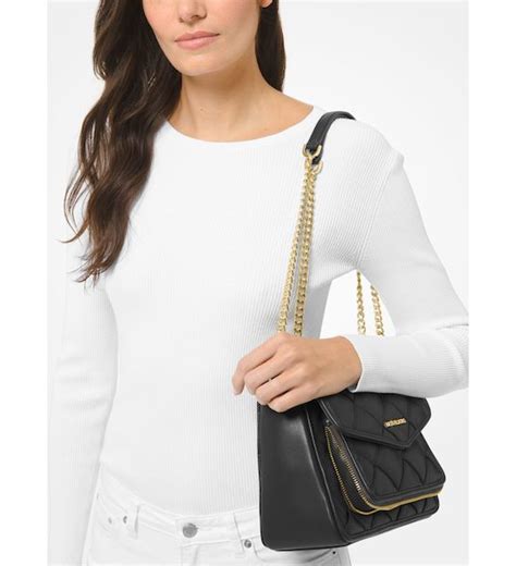 michael kors regina bag|Regina Medium Woven Shoulder Bag .